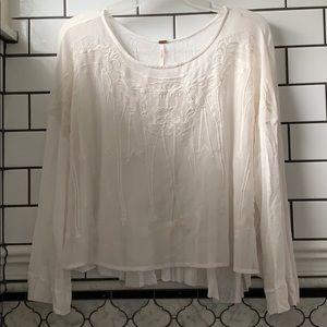 Free people embroidered detail swing top